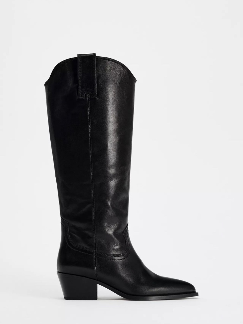 Zara Leather cowboy boots